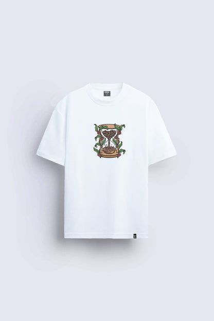 Kum saati baskılı regular tişört