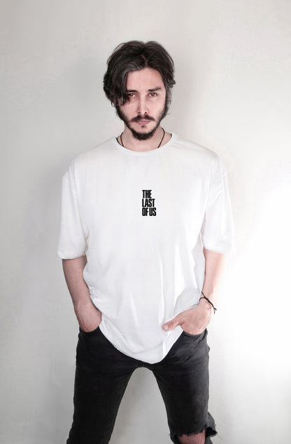 Last of us baskılı oversize tişört