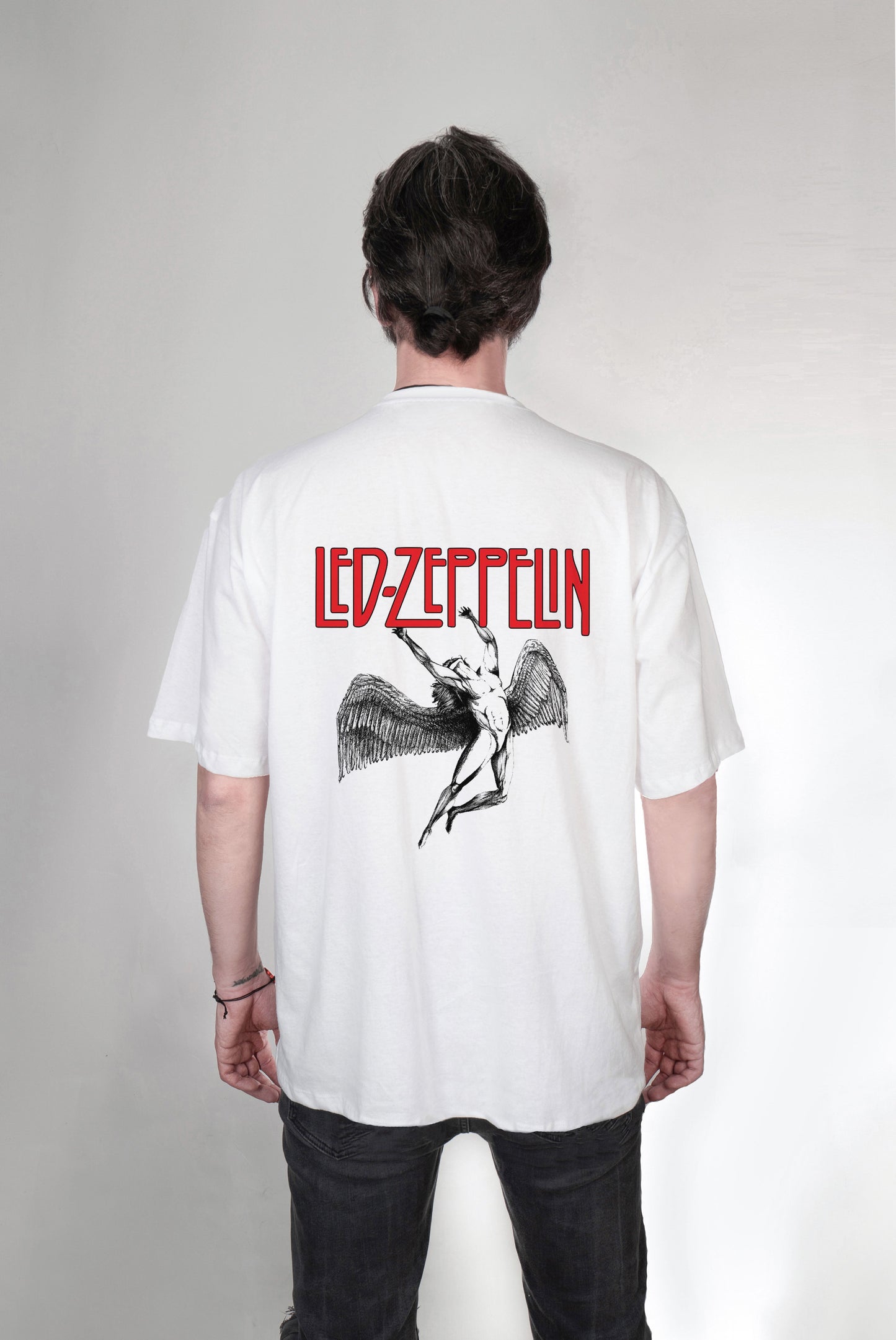 Ledzeppelin baskılı oversize tişört