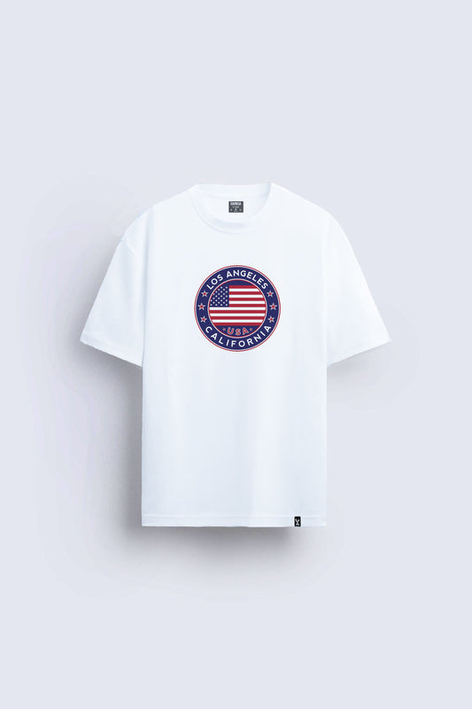 Los Angeles baskılı regular tişört