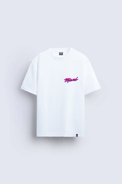 Miami baskılı regular tişört