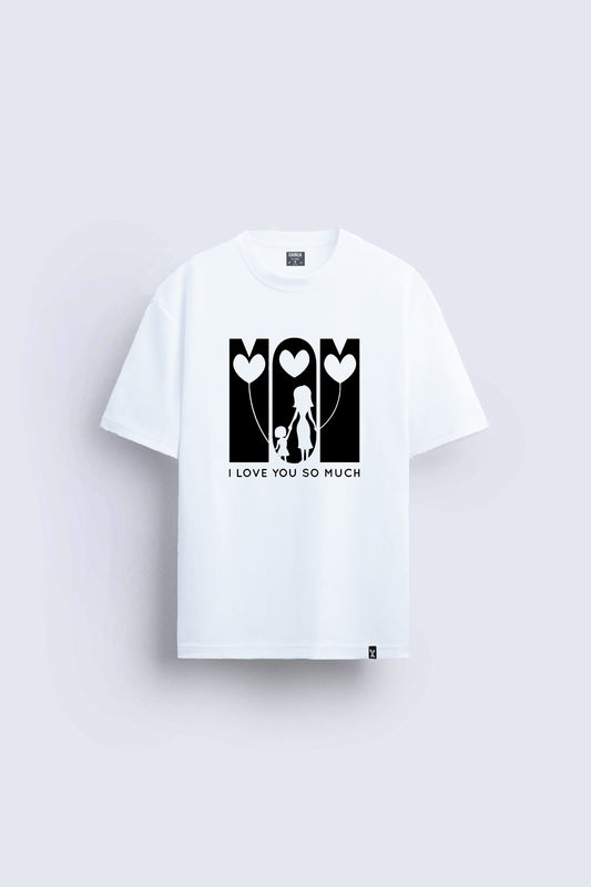 Anneler Günü Hediye Tişörtü – MOTHER MAMA MOM  Baskılı Oversize Tişört
