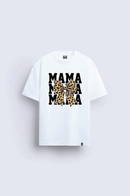 Anneler Günü Hediye Tişörtü – MOTHER MAMA MOM  Baskılı Oversize Tişört