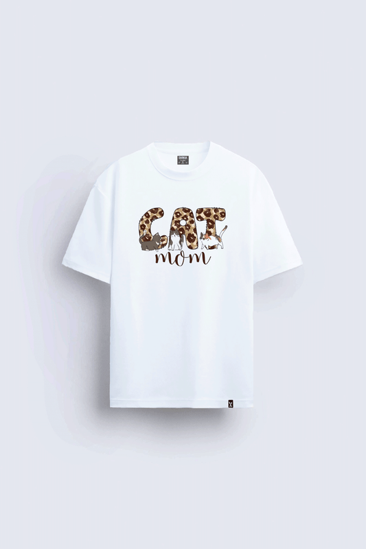 Anneler Günü Hediye Tişörtü – MOTHER MAMA MOM  Baskılı Oversize Tişört