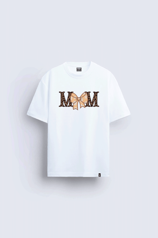 Anneler Günü Hediye Tişörtü – MOTHER MAMA MOM  Baskılı Oversize Tişört