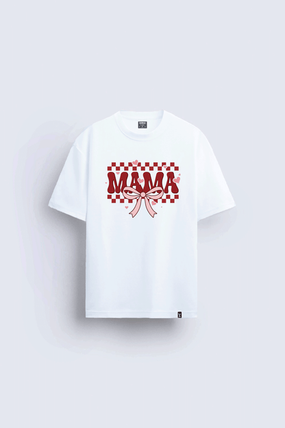 Anneler Günü Hediye Tişörtü – MOTHER MAMA MOM  Baskılı Oversize Tişört