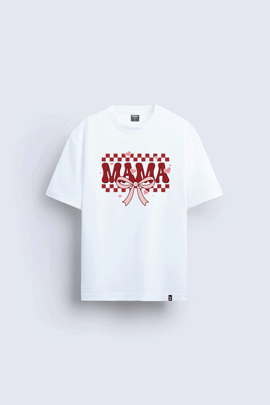 Anneler Günü Hediye Tişörtü – MOTHER MAMA MOM  Baskılı Oversize Tişört