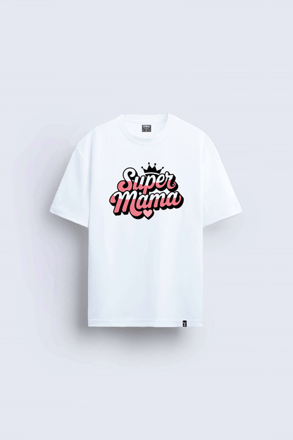 Anneler Günü Hediye Tişörtü – MOTHER MAMA MOM  Baskılı Oversize Tişört