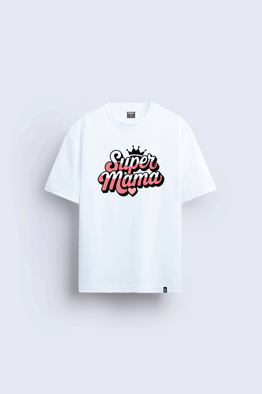 Anneler Günü Hediye Tişörtü – MOTHER MAMA MOM  Baskılı Oversize Tişört