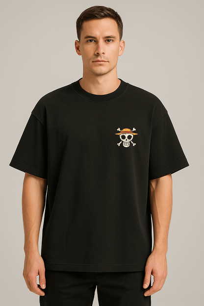 anime baskılı oversize tişört