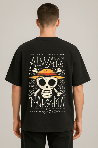 anime baskılı oversize tişört
