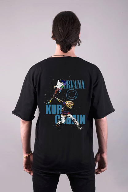 Nirvana baskılı oversize tişört