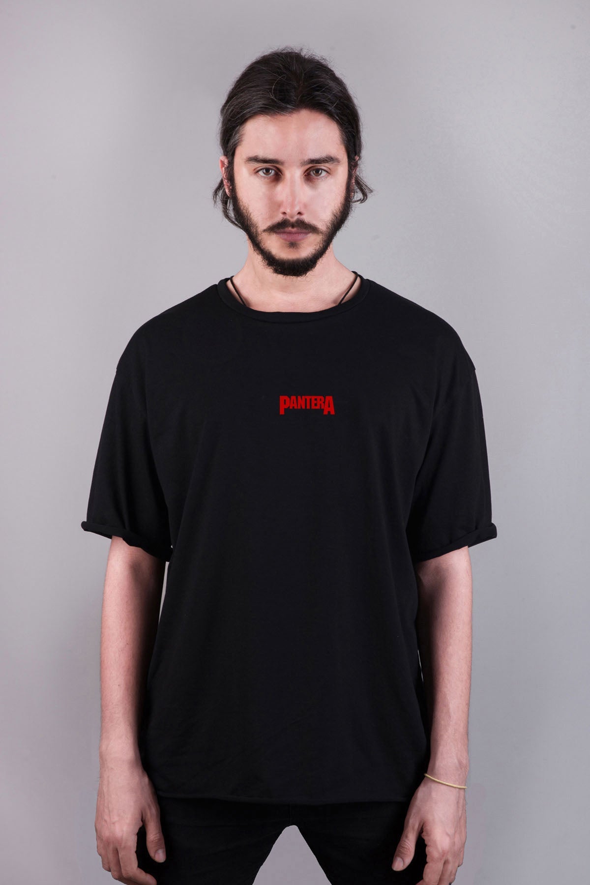 Pantera baskılı oversize tişört