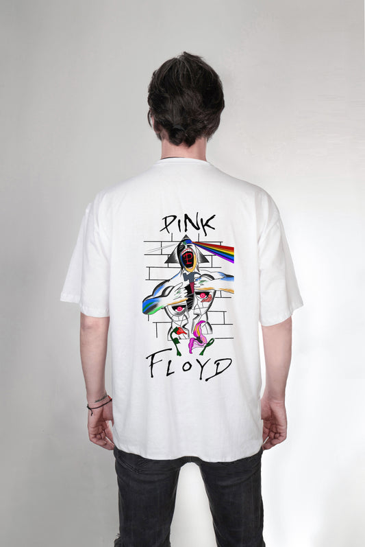 Pink floyd baskılı oversize tişört