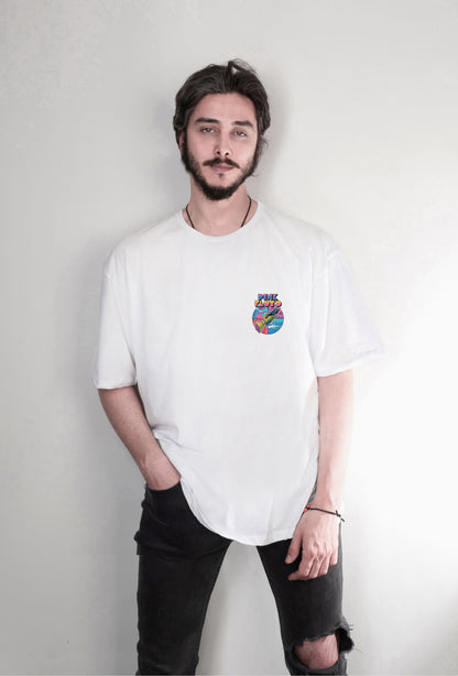Pink Floyd baskılı oversize tişört