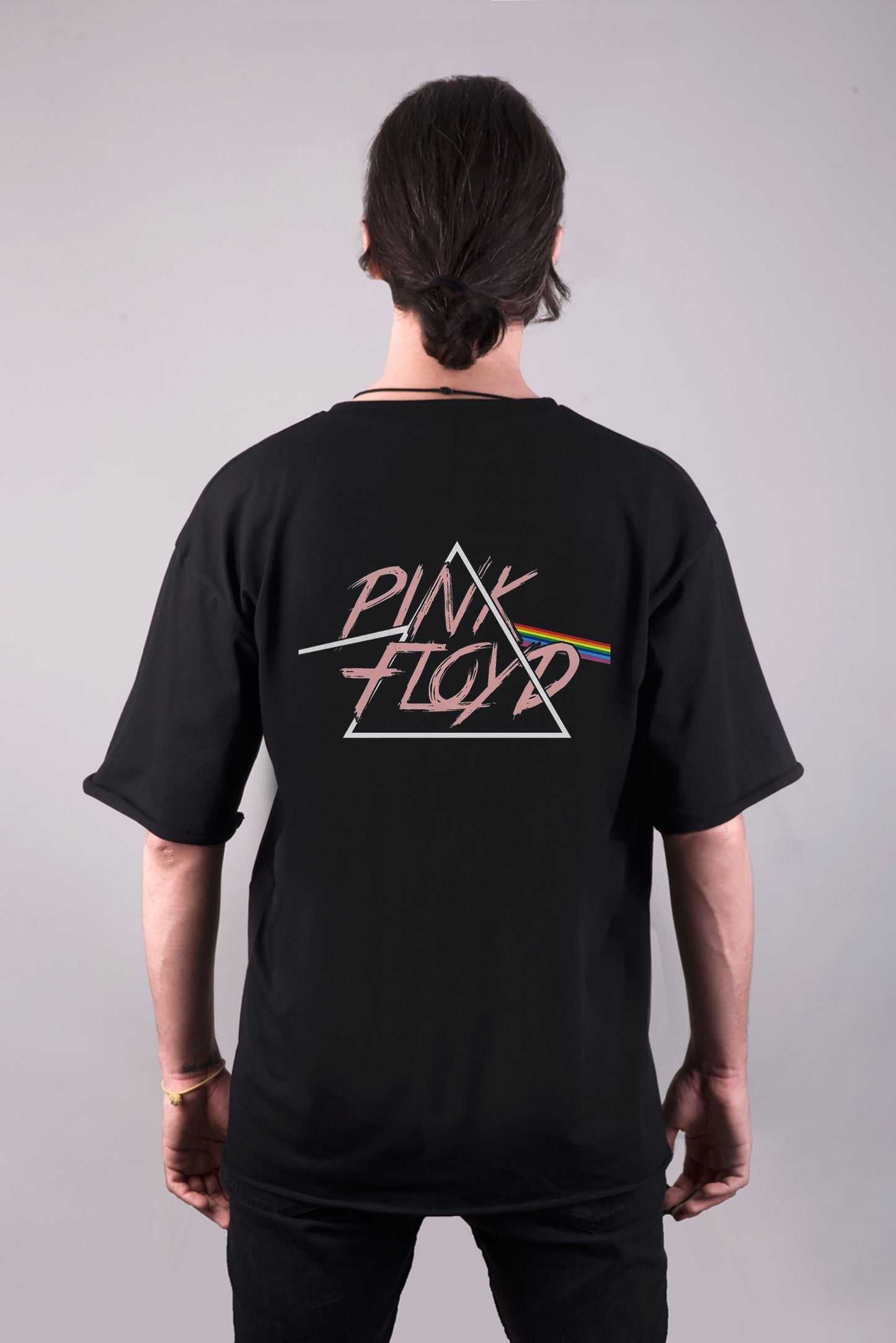 Pink Floyd baskılı oversize tişört
