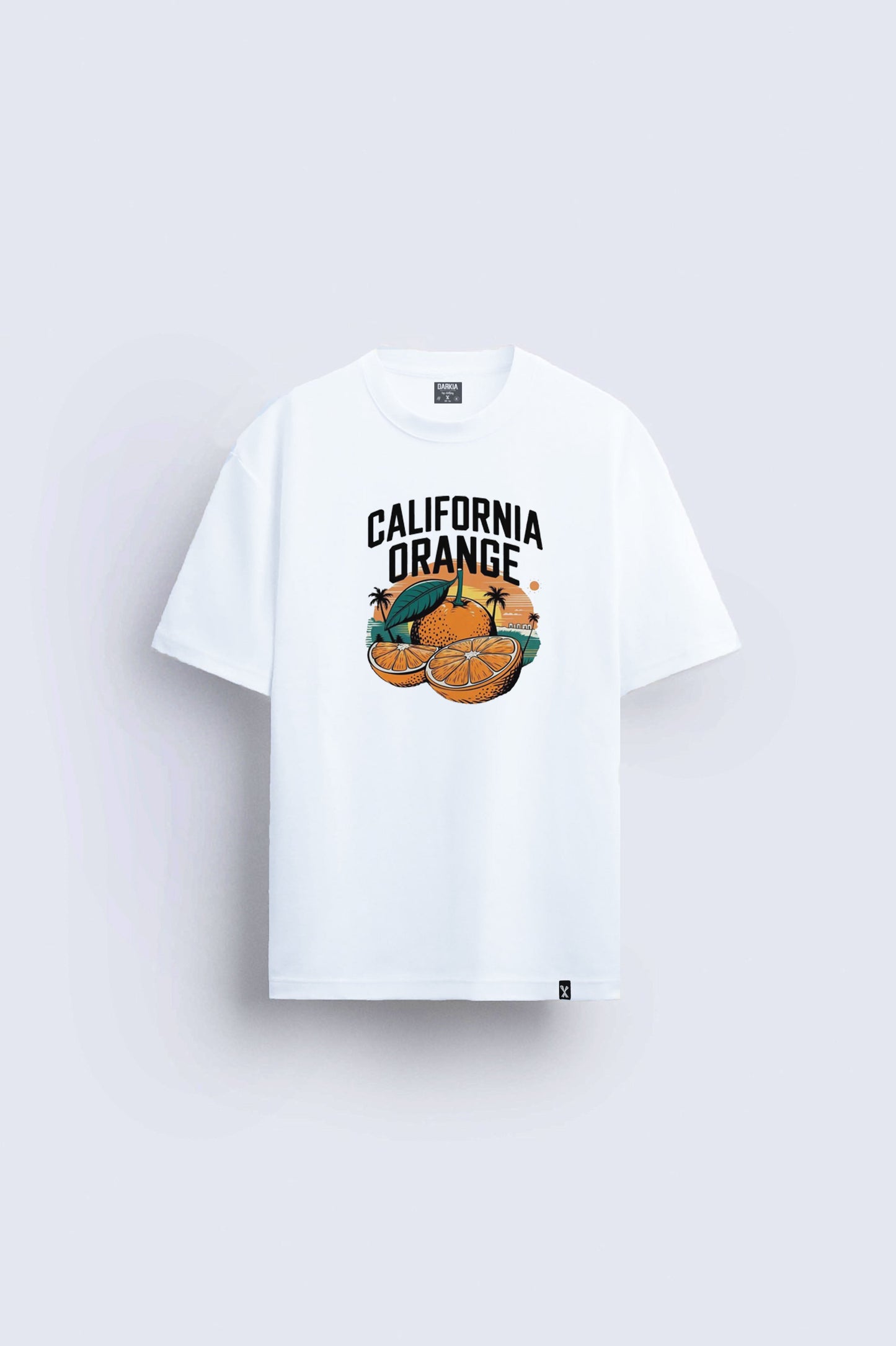 minimal baskılı beyaz oversize tişört