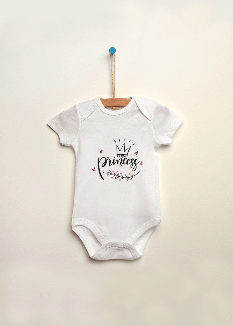 princess baskılı bebek zıbın