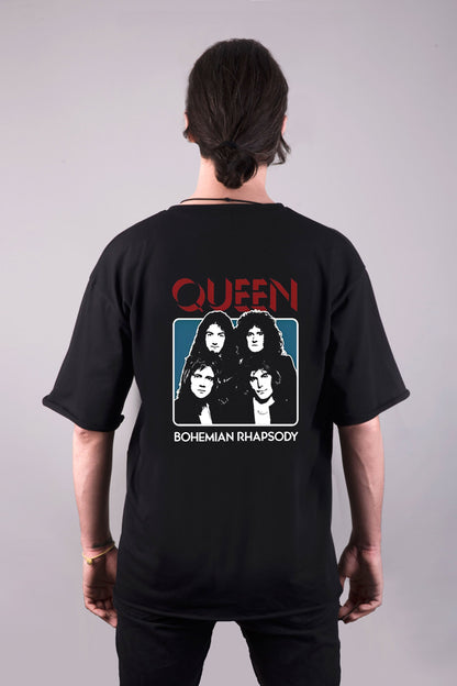 Queen baskılı oversize tişört