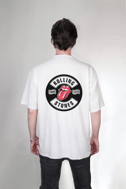 Rolling Stone baskılı oversize tişört