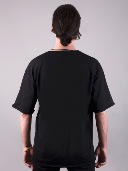 acdc baskılı oversize tişört