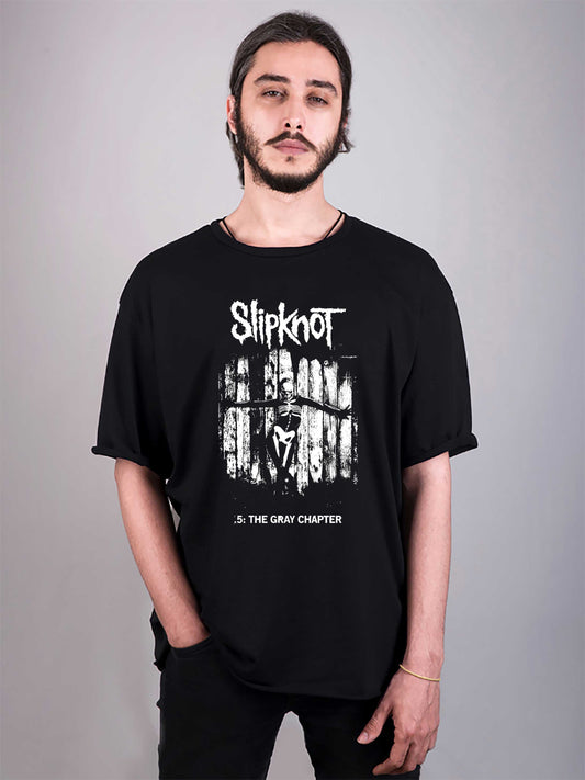 slipknot baskılı oversize tişört