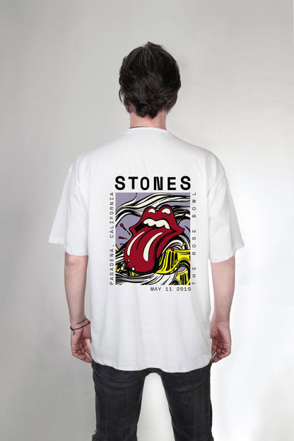 Rolling Stone baskılı oversize tişört