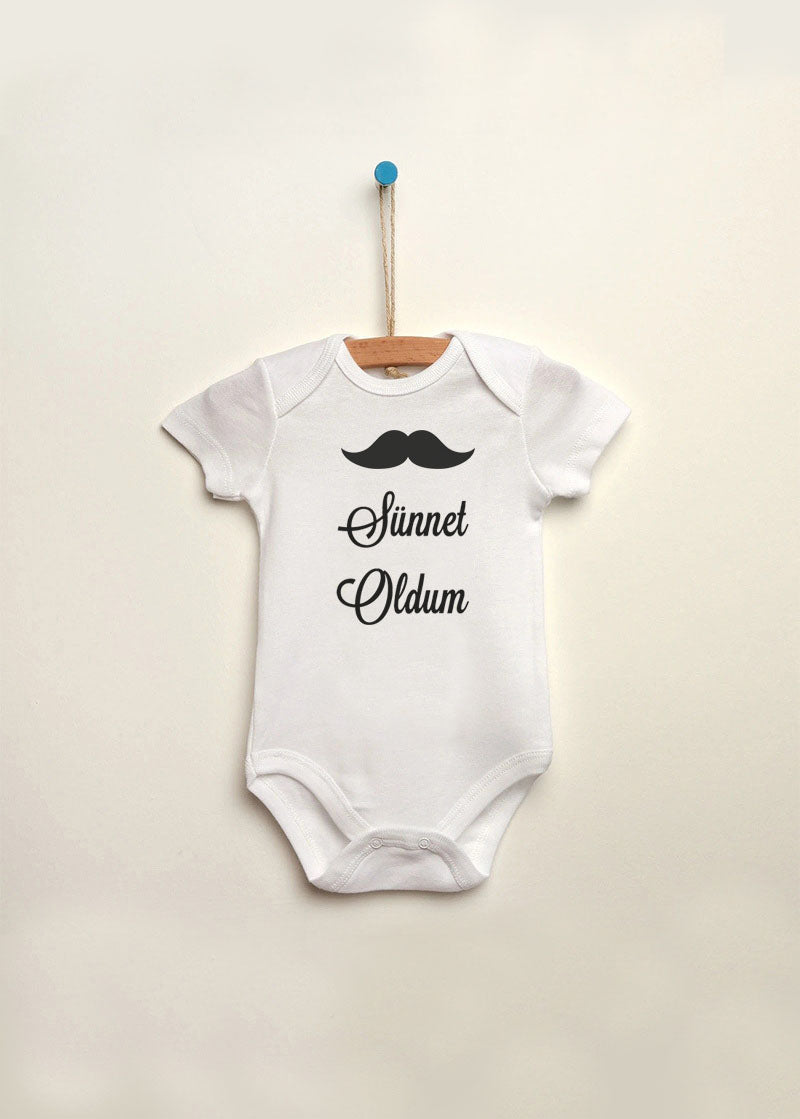 sünnet oldum baskılı bebek zıbın