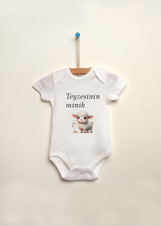 teyze baskılı bebek zıbın