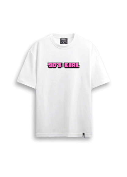 retro baskılı oversize tişört