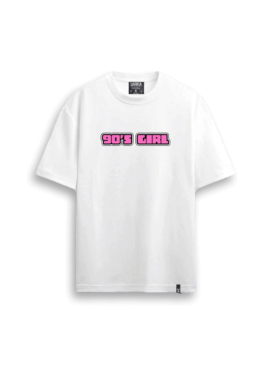 retro baskılı oversize tişört