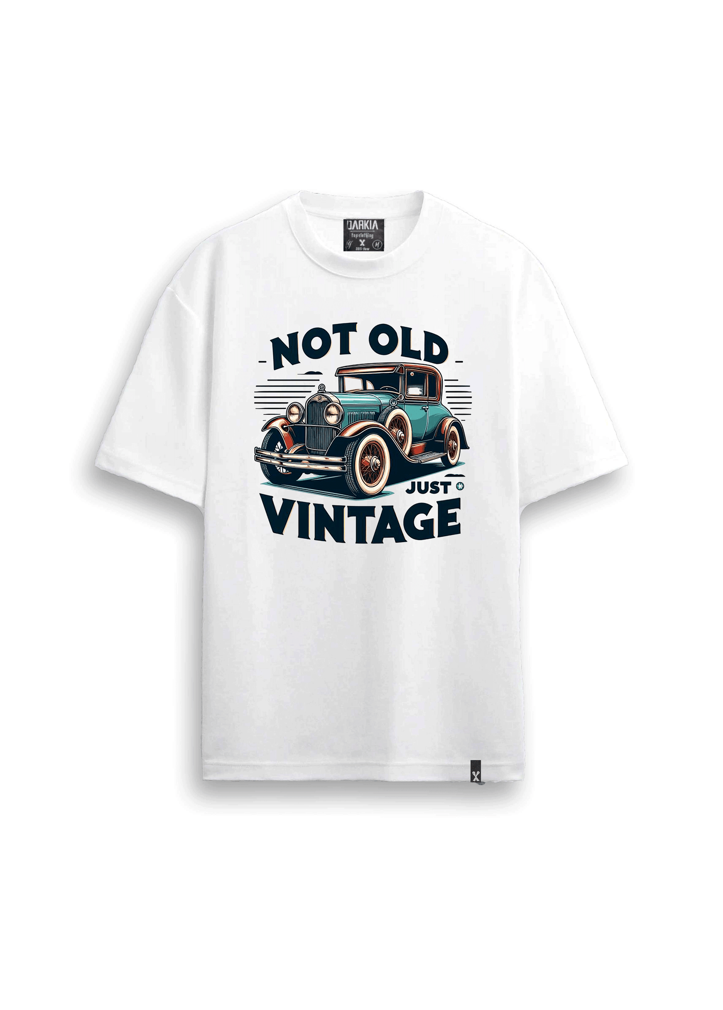 retro baskılı oversize tişört