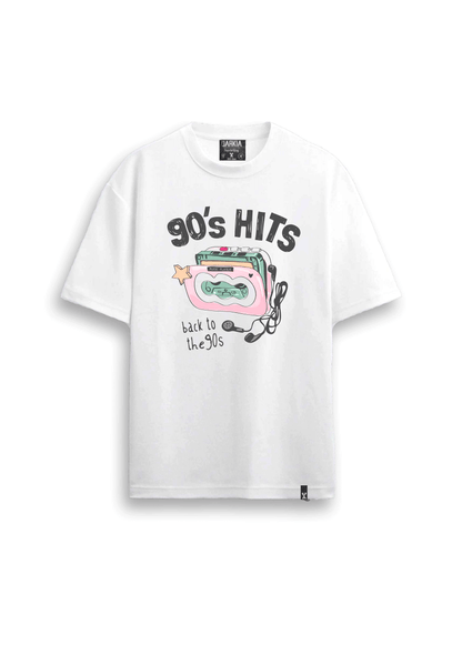 retro baskılı oversize tişört