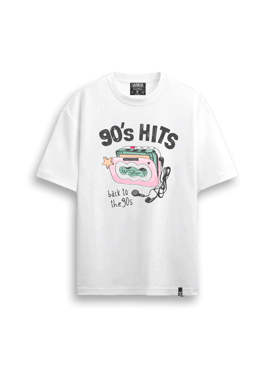 retro baskılı oversize tişört