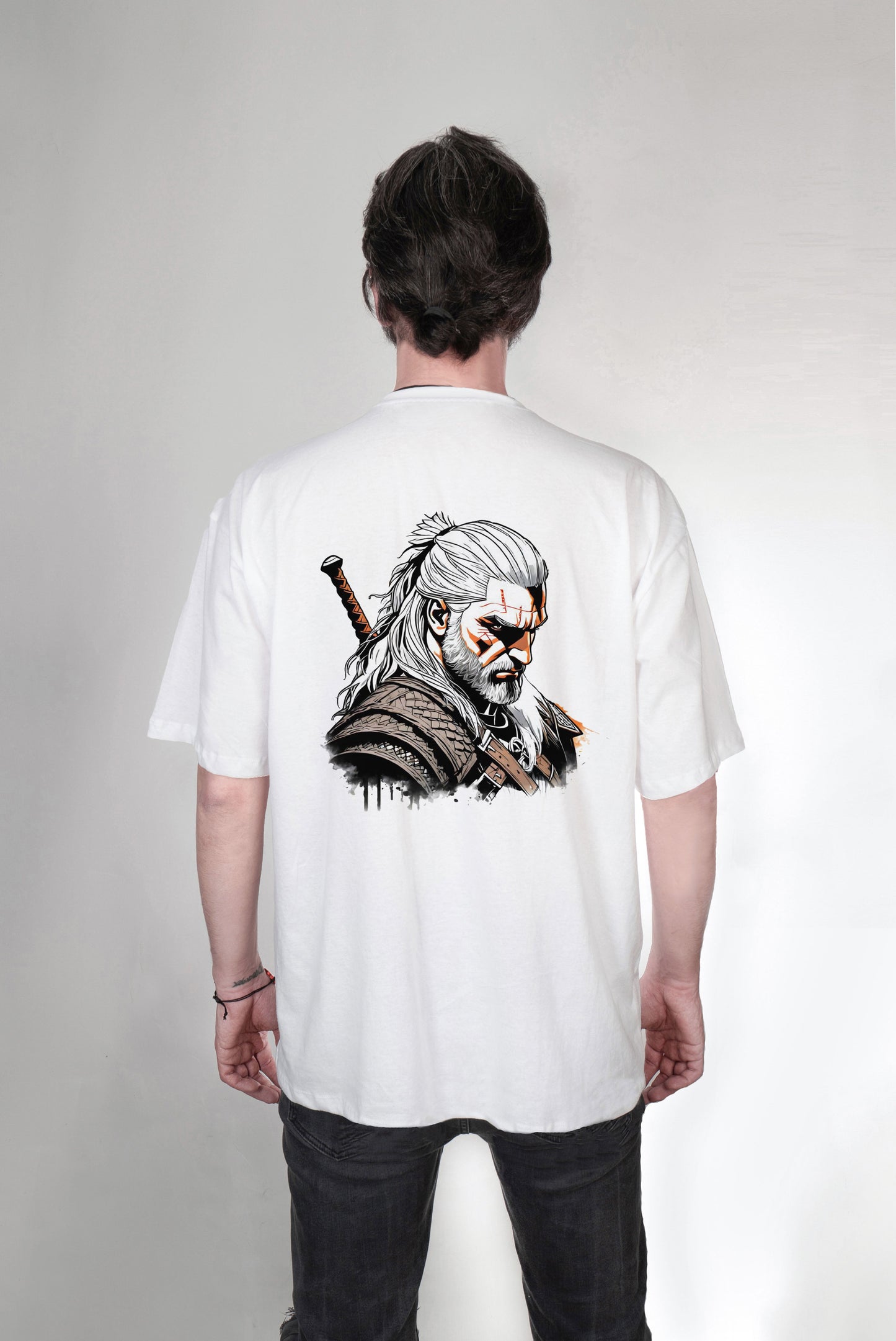 Witcher baskılı oversize tişört