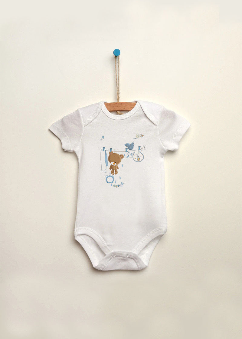 ayıcık baskılı bebek zıbın