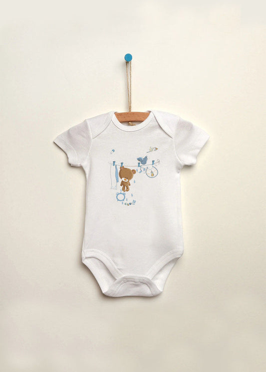 ayıcık baskılı bebek zıbın